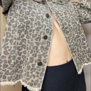 Cheetah Print Jean Jacket